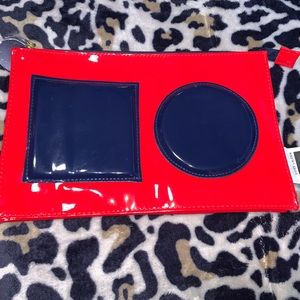 Red Estee Lauder Lisa Perry Makeup Bag